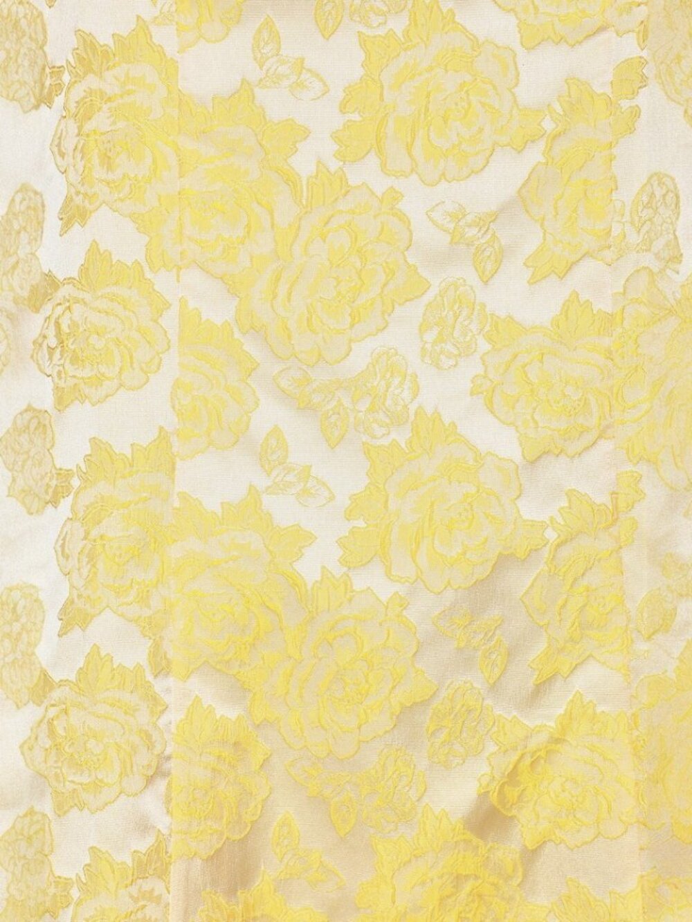 Lulus Bright Blooms Champagne and Yellow Floral Jacquard Maxi Dress NWT - Picture 5 of 10